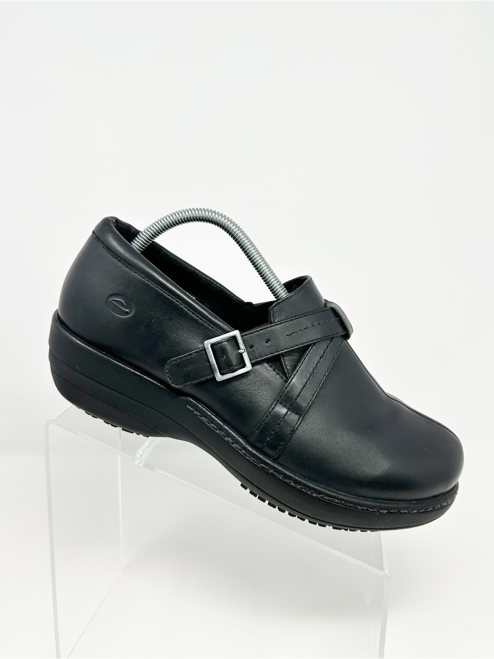 Abeo Bella Mary Jane Work Shoes Womens Black Slip Resistant Buckle Strap Size 10